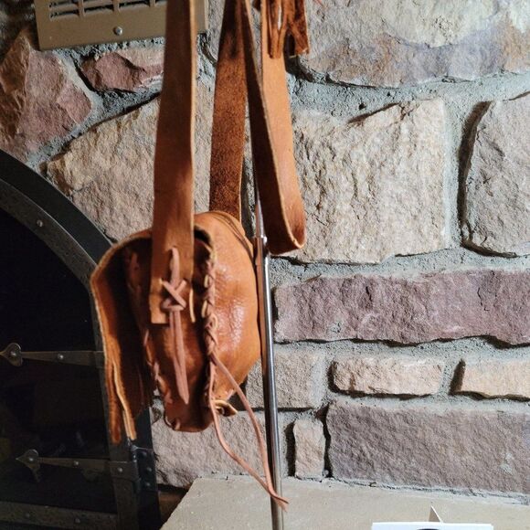 Genuine Elk Hide Crossbody Purse or Bag by Native Americans BNA 11 - Picture 3 of 6